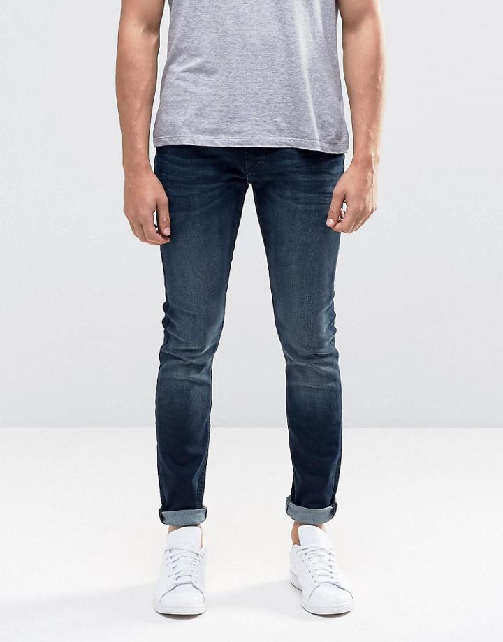 Lee Malone Super Skinny Jeans Deep Shadow - Blue