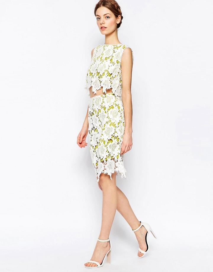 Harlyn Pencil Skirt - Chartreuse