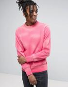 Champion Sweatshirt With Sleeve Logo - Pink