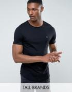 Noose & Monkey Tall Muscle Fit Crew Neck T-shirt With Logo - Black