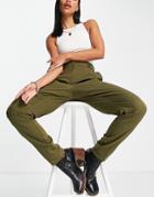 Vero Moda Tailored Pants In Khaki - Part Of A Set-green