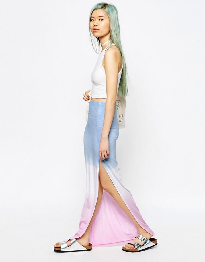 Asos Maxi Skirt In Tie Dye - Multi
