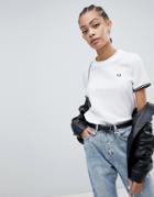 Fred Perrytwin Tipped Heavyweight T-shirt - White