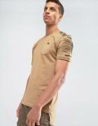 Loyalty And Faith T-shirt With Sleeve Detail - Beige