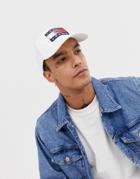 Tommy Jeans 6.0 Limited Capsule Baseball Cap With Crest Flag In White - White