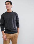 French Connection Plain Logo Crew Neck Knit Sweater-gray