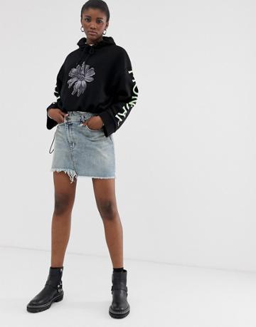 Cheap Monday Organic Cotton Denim Mini Skirt-blue