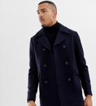 Selected Homme Recycled Wool Peacoat-navy