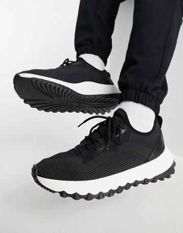 London Rebel X Flyknit Chunky Runner Sneakers In Black-blue