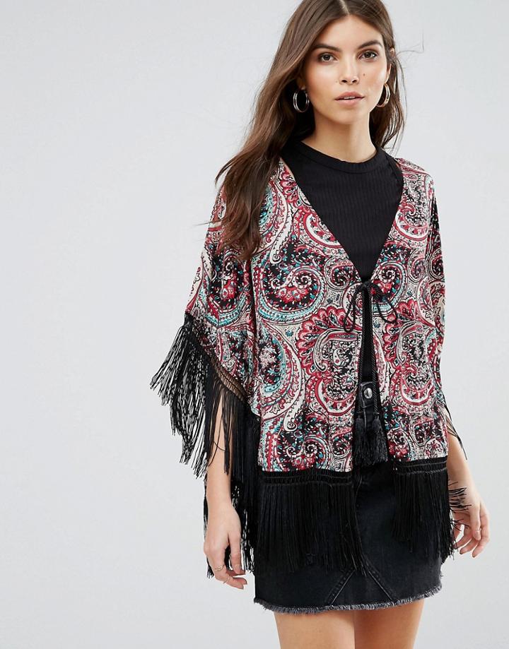 Jasmine Paisley Print Kimono - Multi