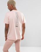 Fila Black T-shirt With Sign Back Print In Pink - Pink