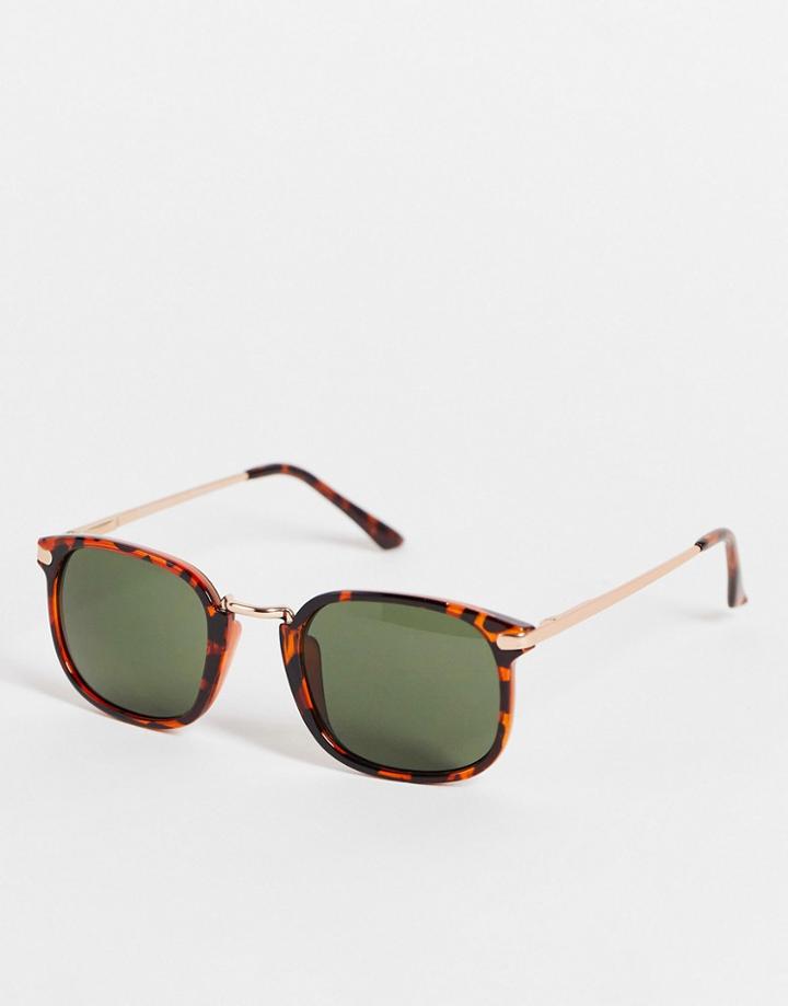 Aj Morgan Unisex Square Sunglasses In Brown