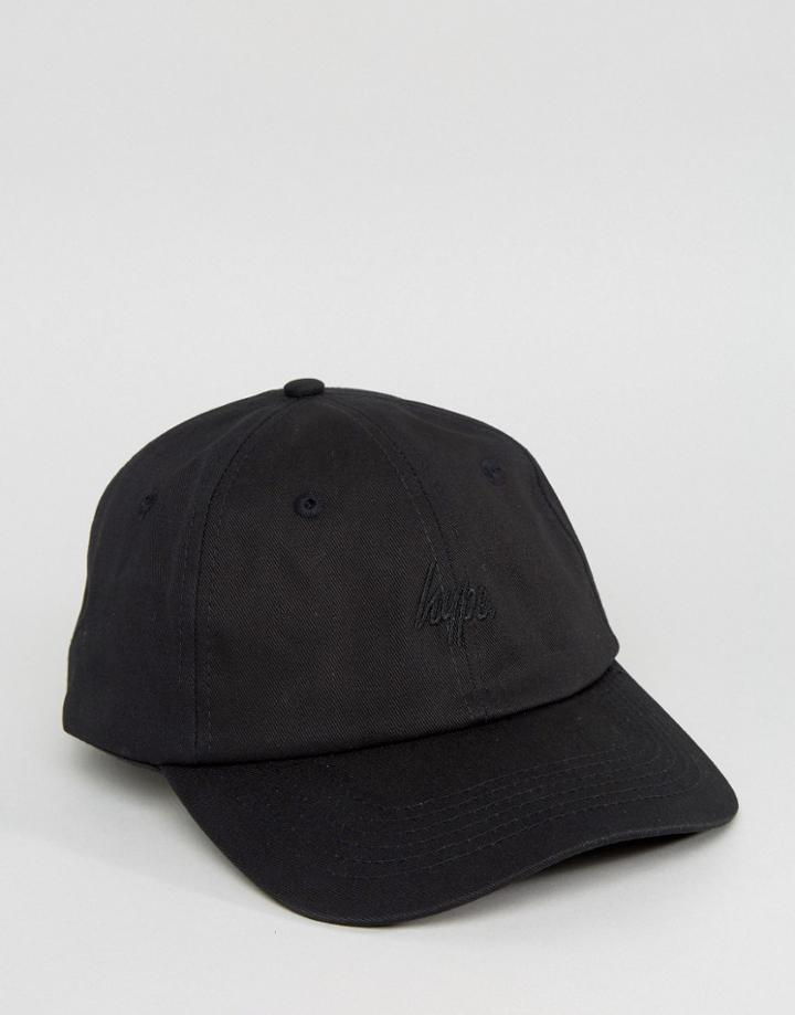 Hype Baseball Cap In Black - Black