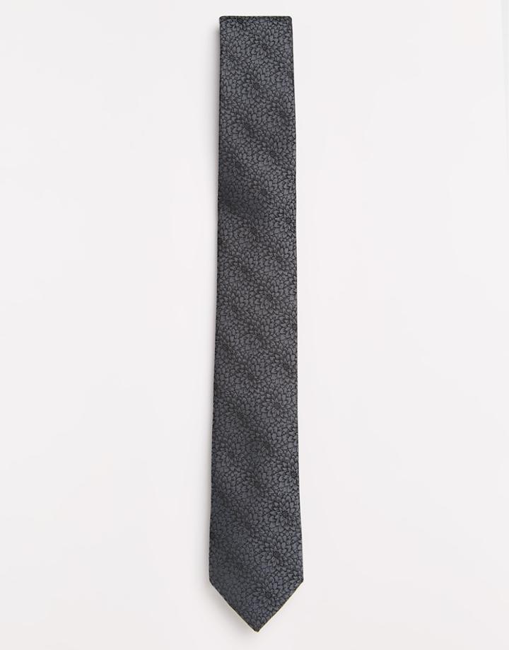 Noose & Monkey Floral Tie - Gray