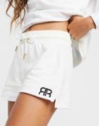 River Island Runner Matching Sweat Shorts In White-multi