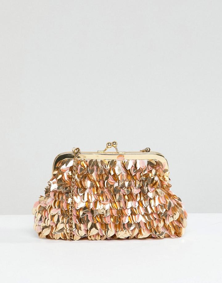 Park Lane Handmade Pouch Clutch Bag - Gold