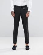 Asos Skinny Suit Pants In Black With Polka Detail - Black