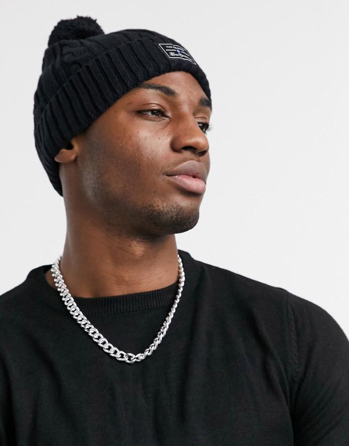 Ben Sherman Moorland Bobble Hat In Black