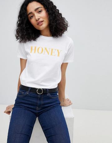 New Look Honey Tee - White