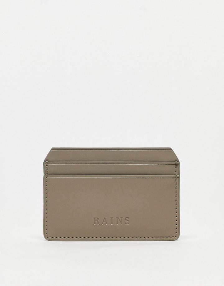 Rains 1624 Card Holder In Taupe-brown