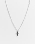 Wftw Snake Wrapped Cross Pendant In Silver