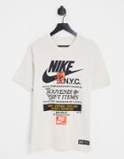 Nike Nyc Souvenir Graphic Print T-shirt In Light Brown
