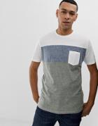 Jack And Jones Originals Color Block T-shirt With Pocket - Green