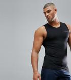 Asos 4505 Tall Muscle Tank With Quick Dry In Black - Black