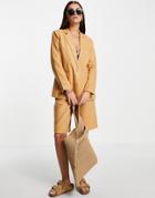 Y.a.s Linen Blazer In Sand - Part Of A Set-neutral