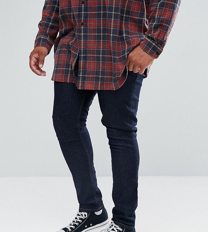Asos Plus Super Skinny Jeans In Indigo - Blue