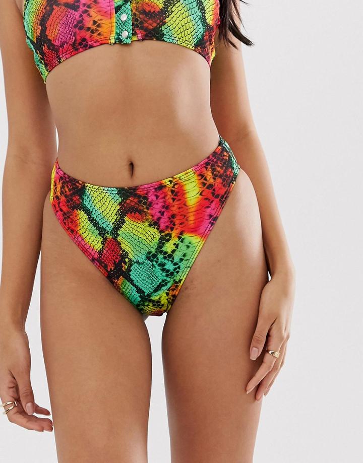 Jaded Londo Neon Snake Bikini Bottoms - Multi