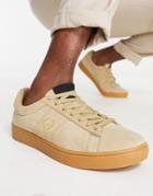 Fred Perry Spencer Suede Sneakers In Tan-neutral