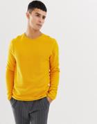 Selected Homme Crew Neck Sweater In Yellow - Yellow