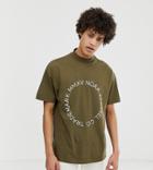 Noak T-shirt With High Neck And Print - Green