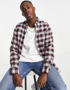 Gant Regular Fit Shirt With Small Shield Logo In Red Check