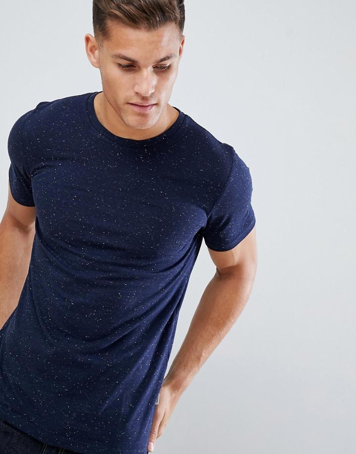 Jack & Jones Originals T-shirt With Fleck Cotton - Navy