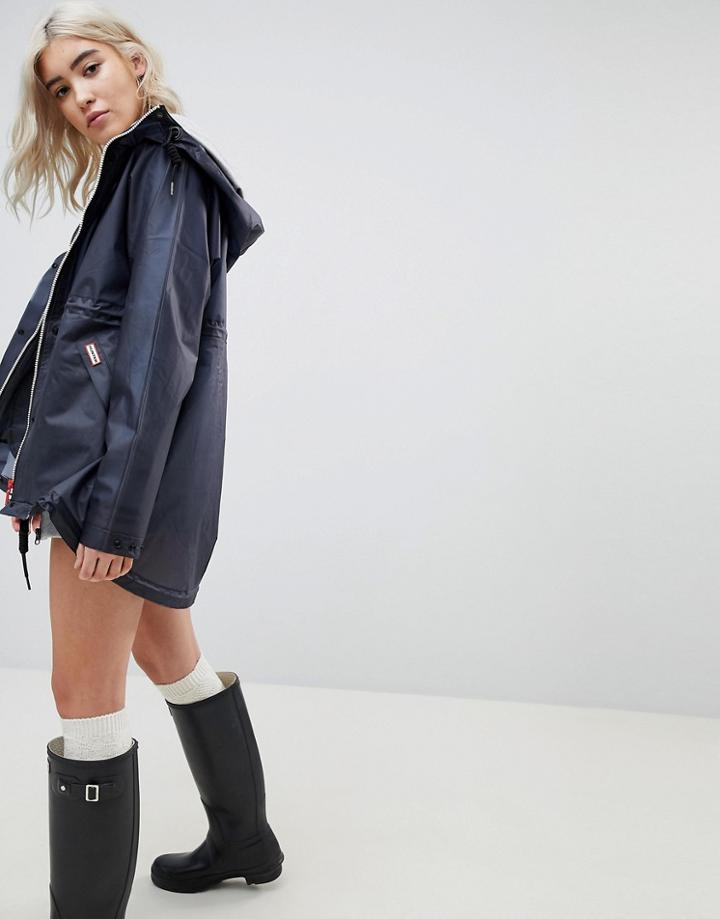 Hunter Womens Original Raincoat-navy
