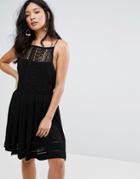 Boohoo Crochet Tassel Sun Dress - Black