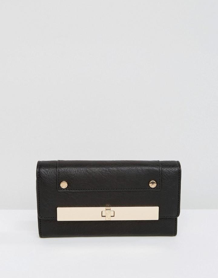 Dune Purse With Metal Panel - Black