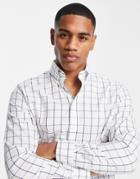 Selected Homme Long Sleeve Check Shirt In White