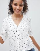 Nobody's Child Blouse In Mini Spot - White