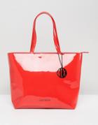 Armani Exchange Smooth Red Tote Bag - Red