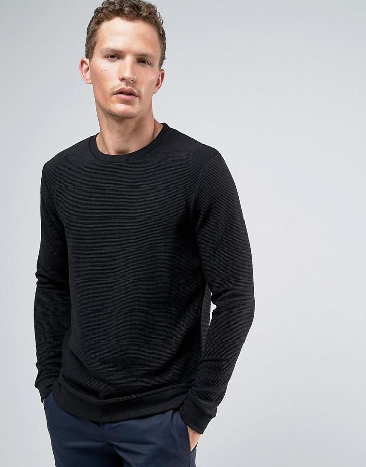 Jack & Jones Premium Sweat In Rib - Black