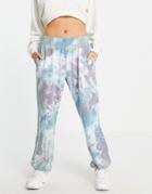 Nike Seasonal Classics Pack Acid Wash Loose Fit Cuffed Sweatpants In Purple/multi