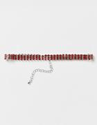 Asos Design Choker Necklace In Red Crystal