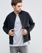 Lee Sweat Bomber Jacket Bonded Black - Black