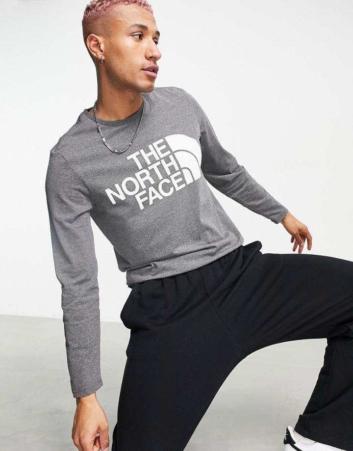 The North Face Standard Long Sleeve T-shirt In Gray-grey