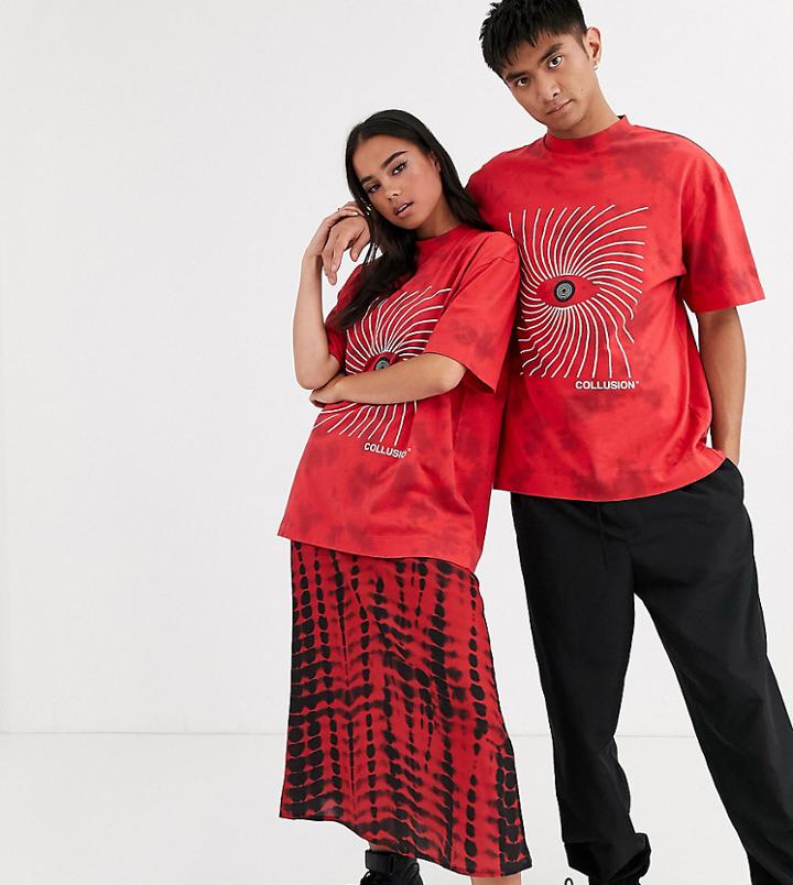 Collusion Unisex T-shirt With Eye Print