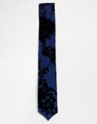 Noose & Monkey Tie In Flocking - Blue