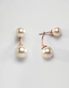 Dyrbergkern Pearl Swing Earrings In Rose Gold - Gold